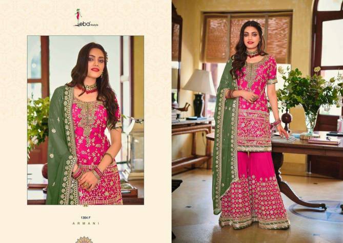 Eba Armani 1364 Colour Pure Georgette Wedding Sharara Suits Wholesale Clothing Suppliers In India
